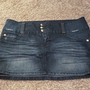 Jean mini skirt